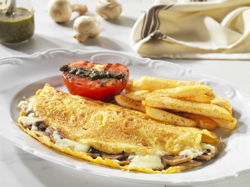 Mantarlı Kaşarlı Omlet